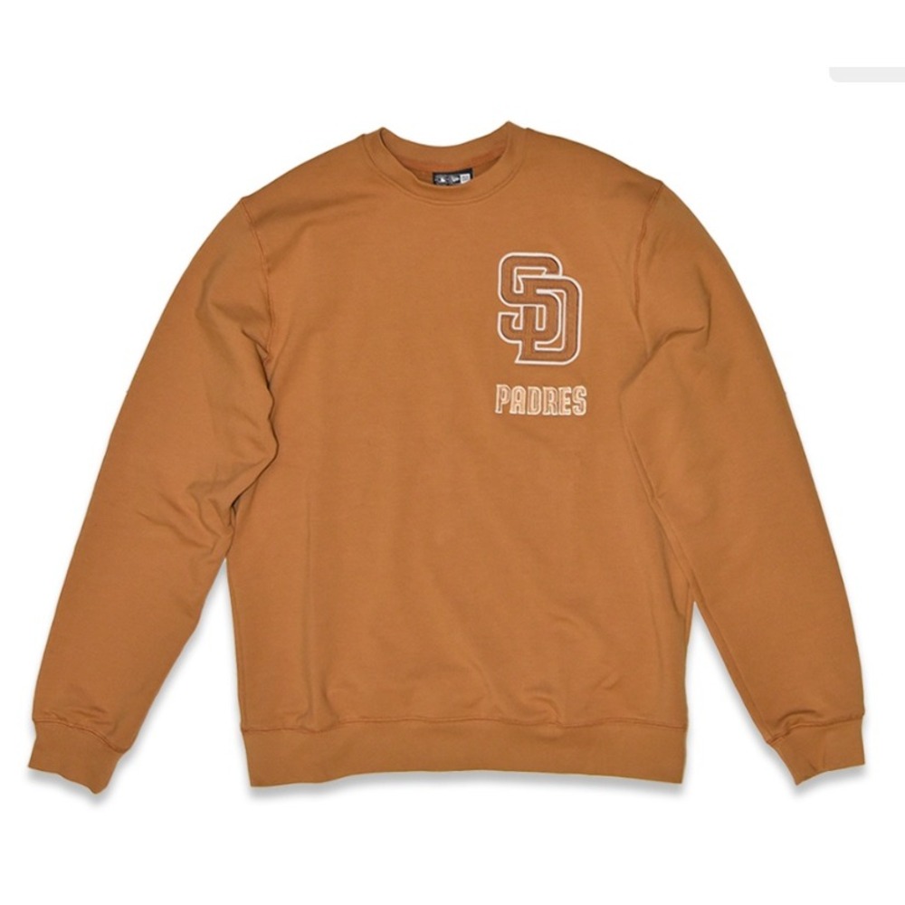 New Era San Diego Padres‎ MLB Brown Crew Neck Sweatshirt Mens XL Baseball NEW